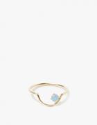 Wwake Offset Opal Arc Ring