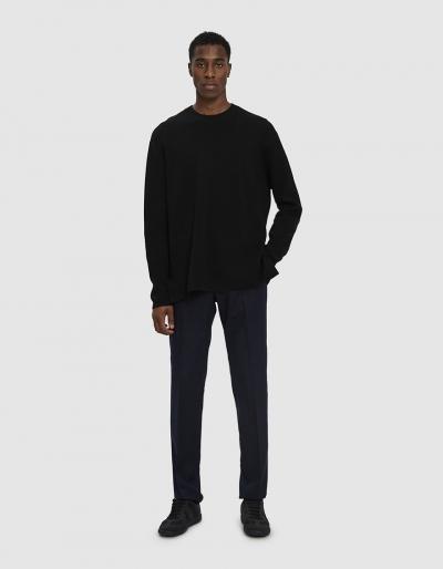 Officine G N Rale Italian Flannel Paul Pants In Navy