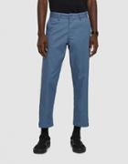 Obey Straggler Flooded Pants In Dull Blue