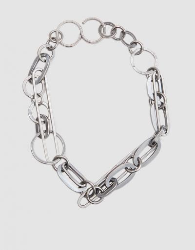 Annie Costello Brown Pin Collar Necklace
