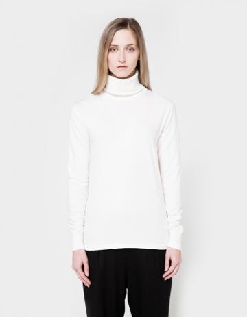 Nsco Flat Knitted Turtleneck In White
