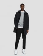 Stone Island Micro Reps Trench Coat In Carbon