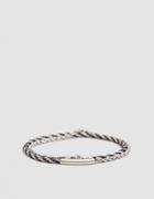 Caputo & Co Silver Chain Rope And Cord Double Wrap