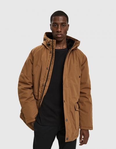 Carhartt Wip Trapper Parka In Hamilton Brown / Black