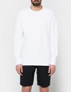 Reigning Champ Ls Raglan Crewneck - Twill Jersey In White