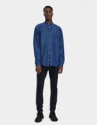 Norse Projects Anton Button Down Denim Shirt In
