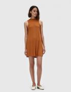 Which We Want Cille Ribbed Dress In Cognac