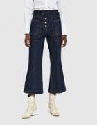 Carven Belted Denim Trouser