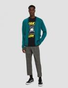 Obey Court Ii Cardigan Sweater In Dusty Teal