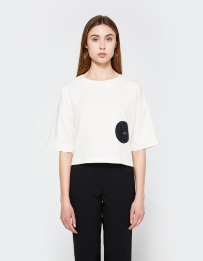 Caron Callahan Walsh Top In Voile Ivory