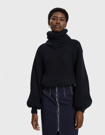 Rodebjer Richa Turtleneck Sweater In Dark Navy