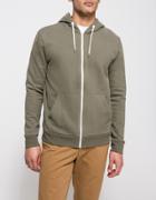 Topman Olive Peach Zip Hoodie
