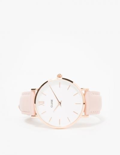 Cluse Minuit Rose Gold White/pink