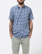 Topman Short Sleeve Blue Ombre Check