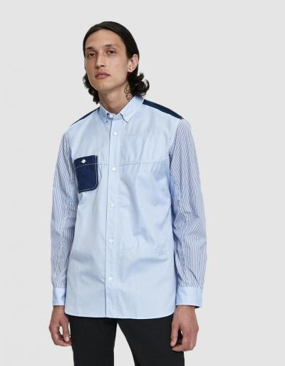 Junya Watanabe Man Herringbone Stripe Button Down