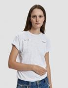 Collina Strada Embroidered Call Mom Tee In Heather Grey