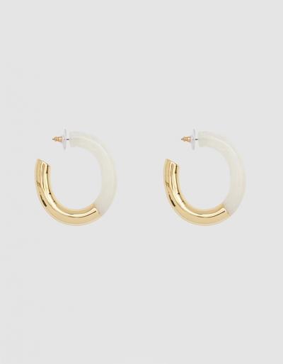 Lizzie Fortunato Summer Of Love Hoops In Ivory