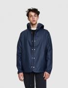 Herschel Supply Co. Hooded Coaches Jacket In Oxford Peacoat