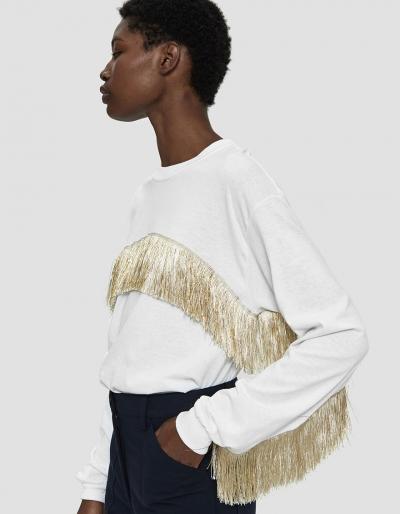 Creatures Of Comfort Fringe Long-sleeve Tee