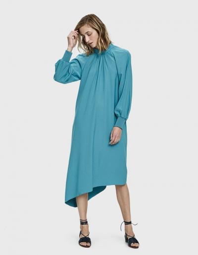 Tibi Buckle Asymmetrical Dress