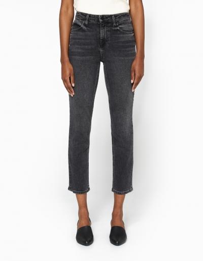 T By Alexander Wang High Rise Jeans In Grey Fade