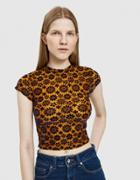 Eckhaus Latta Shrunk Floral Print Tee