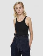 Which We Want Myron Ribbed Tank Top In Black