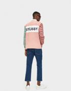 St Ssy Jonah Stripe Ls Rugby In Pink