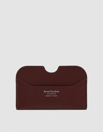 Acne Studios Elmas Card Holder In Burgundy
