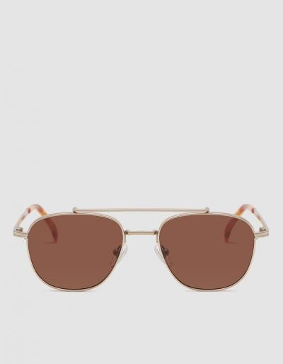 Komono Alex Sunglasses In White Gold