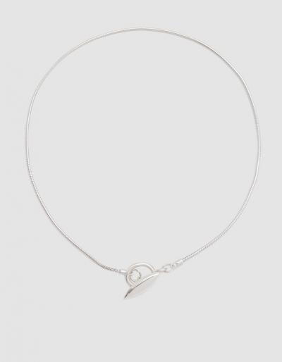 Another Feather Silver Ore Choker Necklace