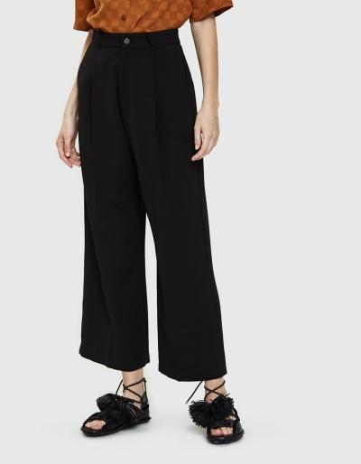 Need Wide Leg Tuck Pant In Black