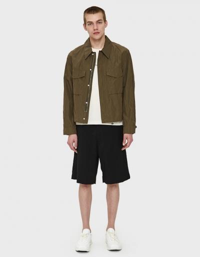 Our Legacy Drape Regular Shorts In Black Worsted