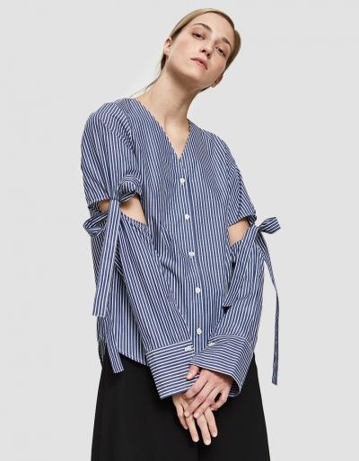 Yune Ho Lia Stripe V-neck