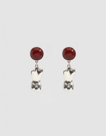 Faris Bod Silver Drop Earrings