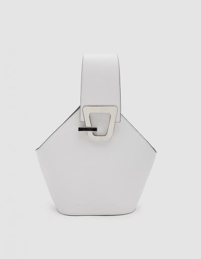Danse Lente Mini Johnny Bucket Bag In White