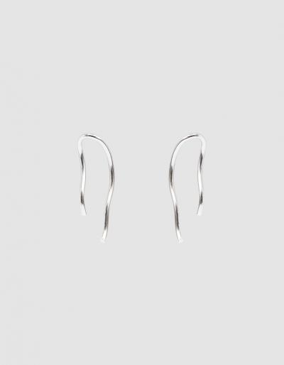 Annika Inez Wavy Draped Earrings In