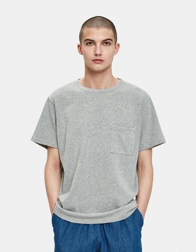 Paa Ss Pocket Tee In Heather Grey