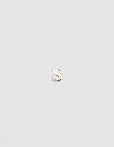 Loren Stewart Single Alphabet Stud Earring In