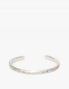 Cause And Effect Thin Silver Bar Cuff