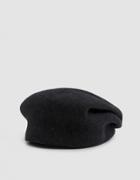 Nehera Adamo Beret In Charcoal Black