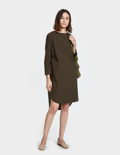 Black Crane New Painter Dress In Charcoal