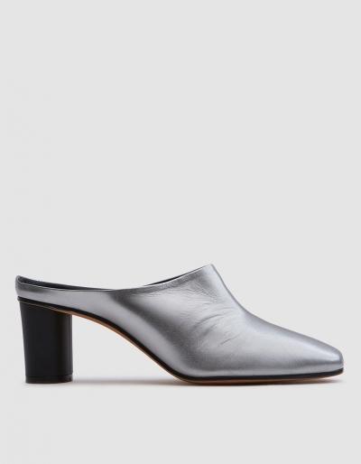 Gray Matters Micol Mule In Argento