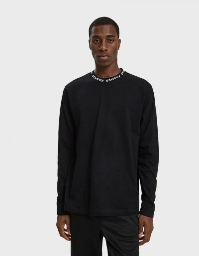 St Ssy L/s Owen Crewneck Tee In Black