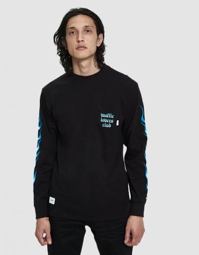 Vault By Vans L/s Wtaps Flame Tee In Black/blue