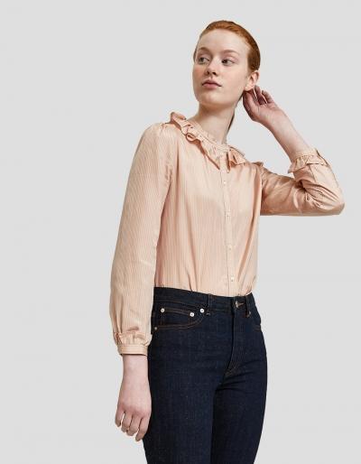A.p.c. Blouse Josephine In Beige Rose