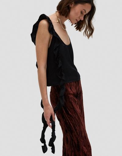 Collina Strada Slacker Ruffle