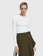 J.w. Anderson Tie Cuff Rib Tee In White