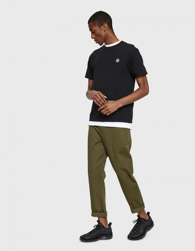 Stone Island Patch T-shirt In Black