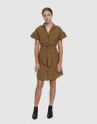 Farrow Veronica Grid Print Dress